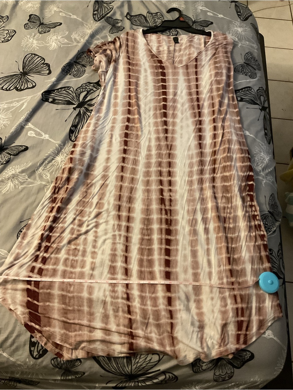 Women’s Tie-Dye A-Line Skirt — Brown & Cream